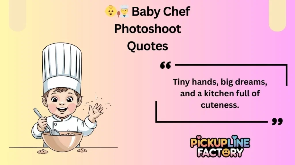 👶🧑🍳 Baby Chef Photoshoot Quotes