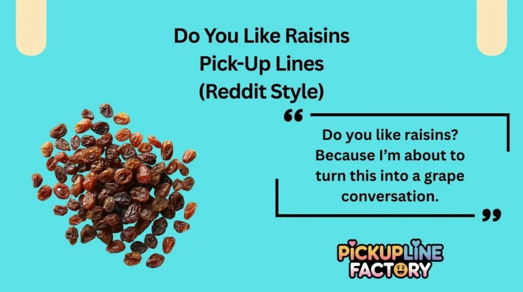 Do You Like Raisins Pick-Up Lines (Reddit Style)