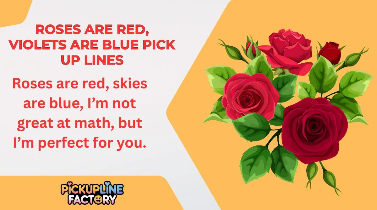 Roses Are Red, Violets Are Blue Pick Up Lines