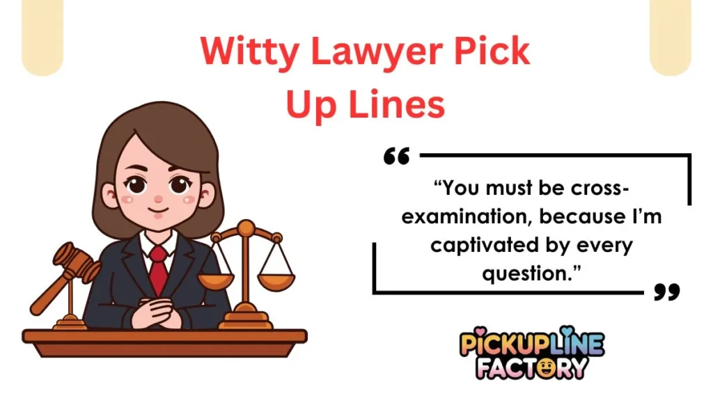 Witty Lawyer Pick Up Lines