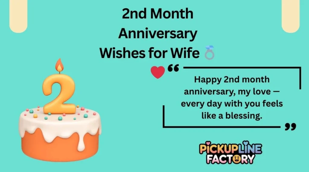 2nd Month Anniversary Wishes for Wife 💍❤️