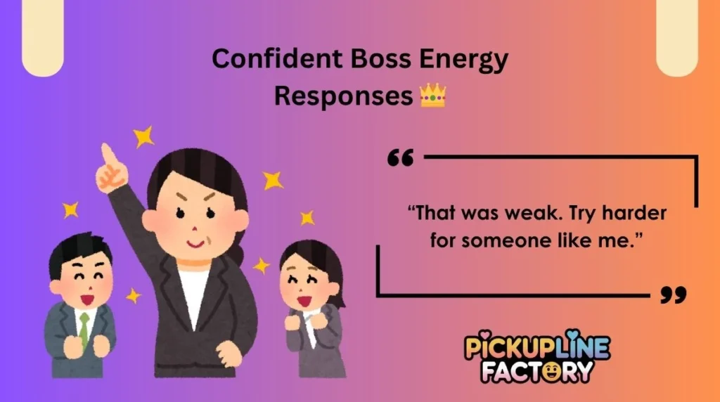 Confident Boss Energy Responses 👑