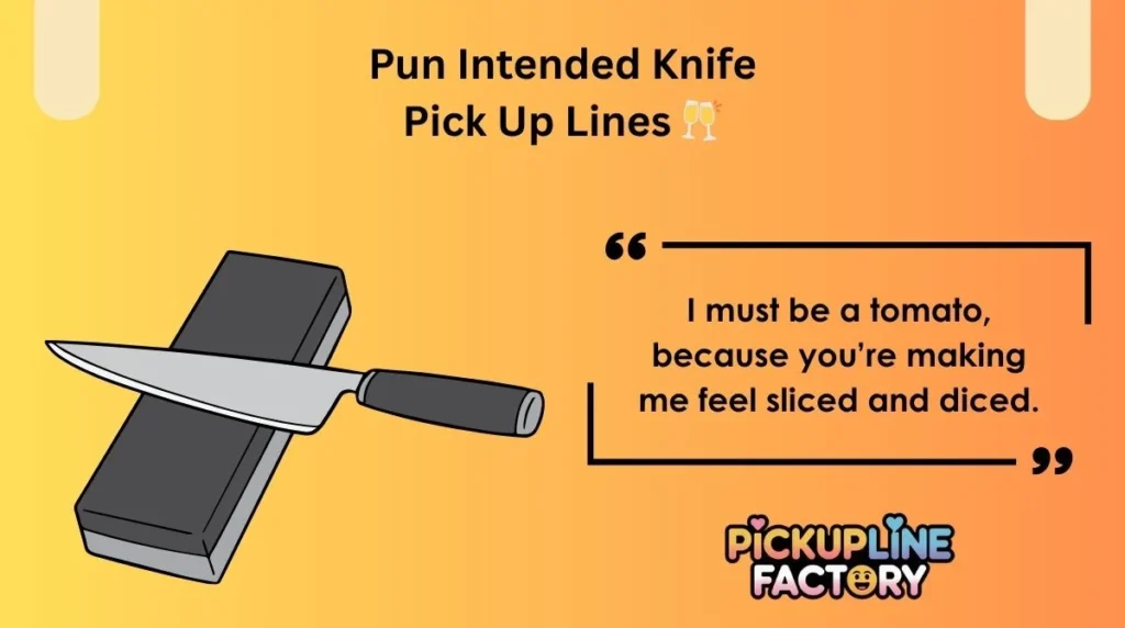 Pun Intended Knife Pick Up Lines 🥂