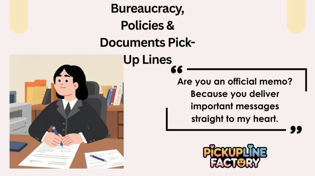 Bureaucracy, Policies & Documents Pick-Up Lines