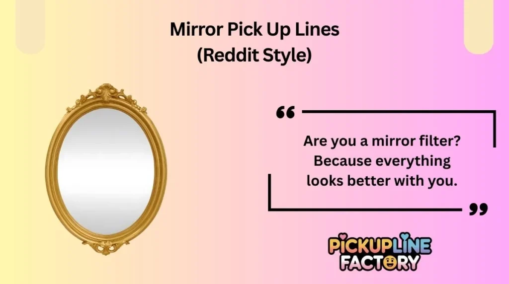 Mirror Pick Up Lines (Reddit Style)