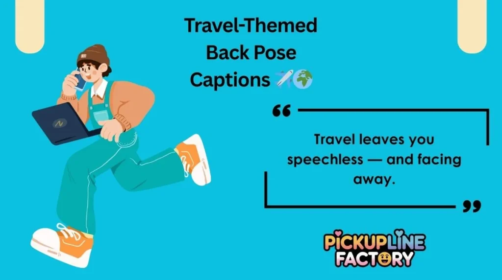 Travel-Themed Back Pose Captions ✈️🌍