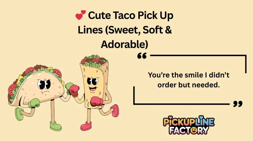 š Cute Taco Pick Up Lines (Sweet, Soft & Adorable)