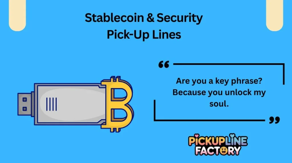 Stablecoin & Security Pick-Up Lines