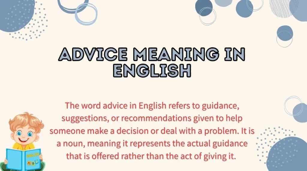 Advice Meaning in English