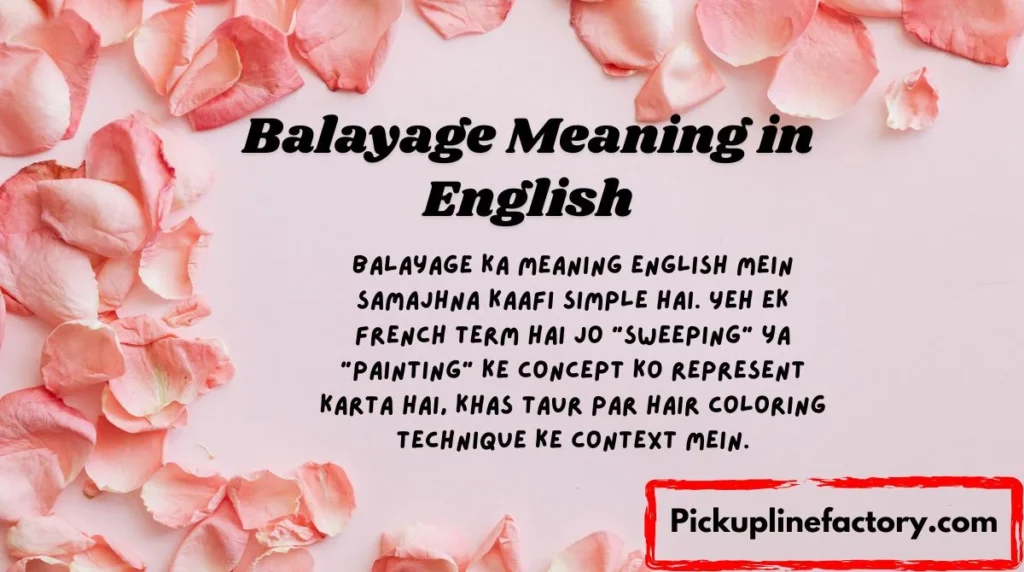 Balayage Meaning in English