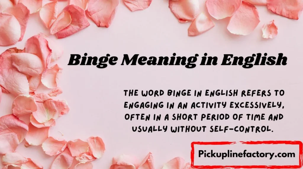 Binge Meaning in English