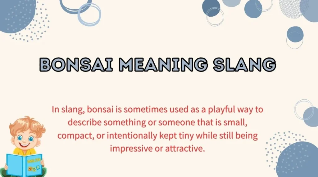 Bonsai Meaning Slang