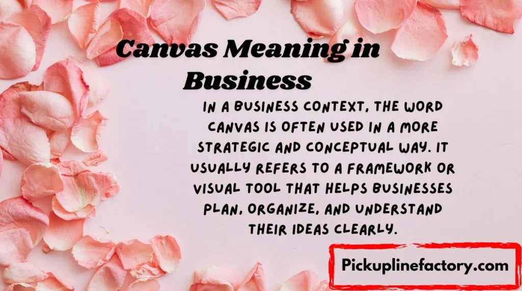 Canvas Meaning in Business