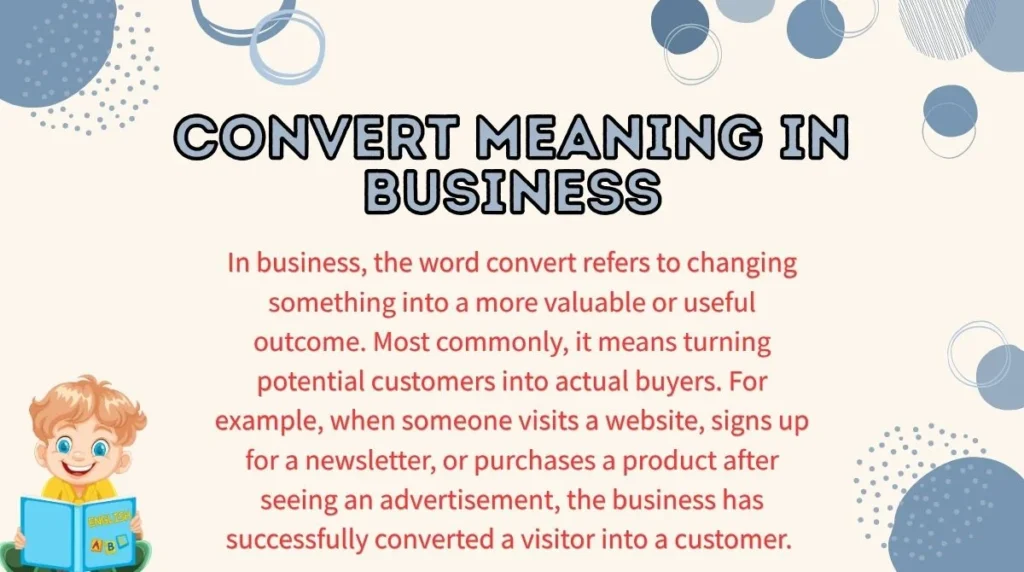 Convert Meaning in Business