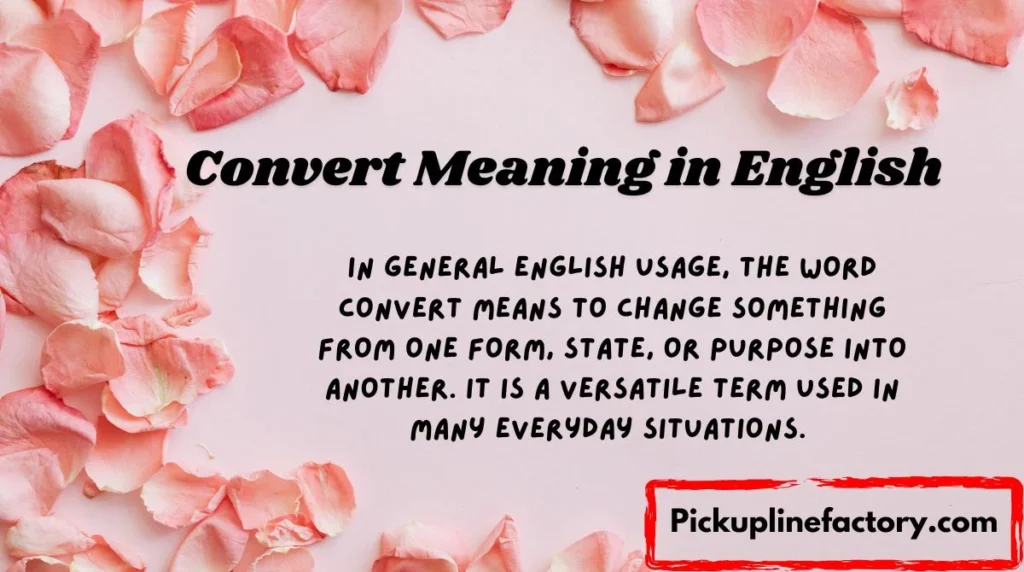 Convert Meaning in English