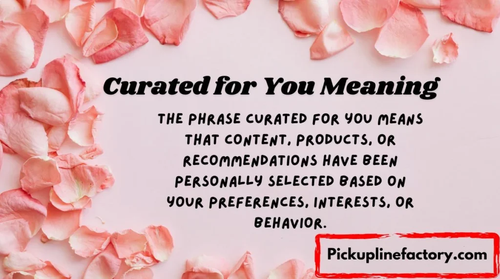 Curated for You Meaning