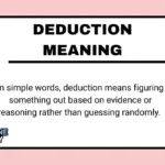 Deduction Meaning