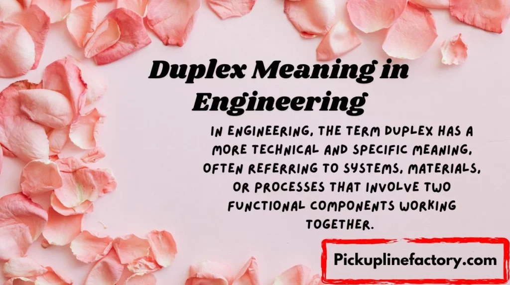 Duplex Meaning in Engineering