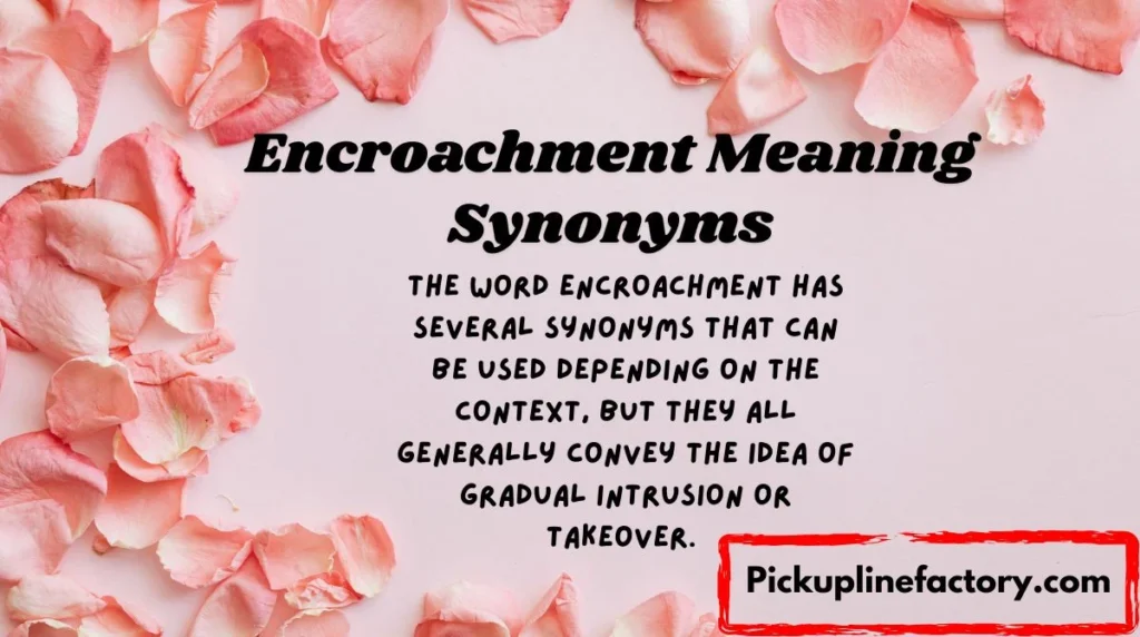 Encroachment Meaning Synonyms