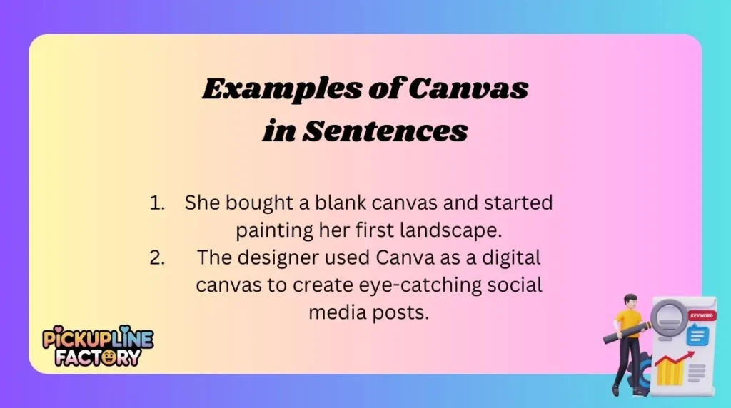 Examples of Canvas in Sentences