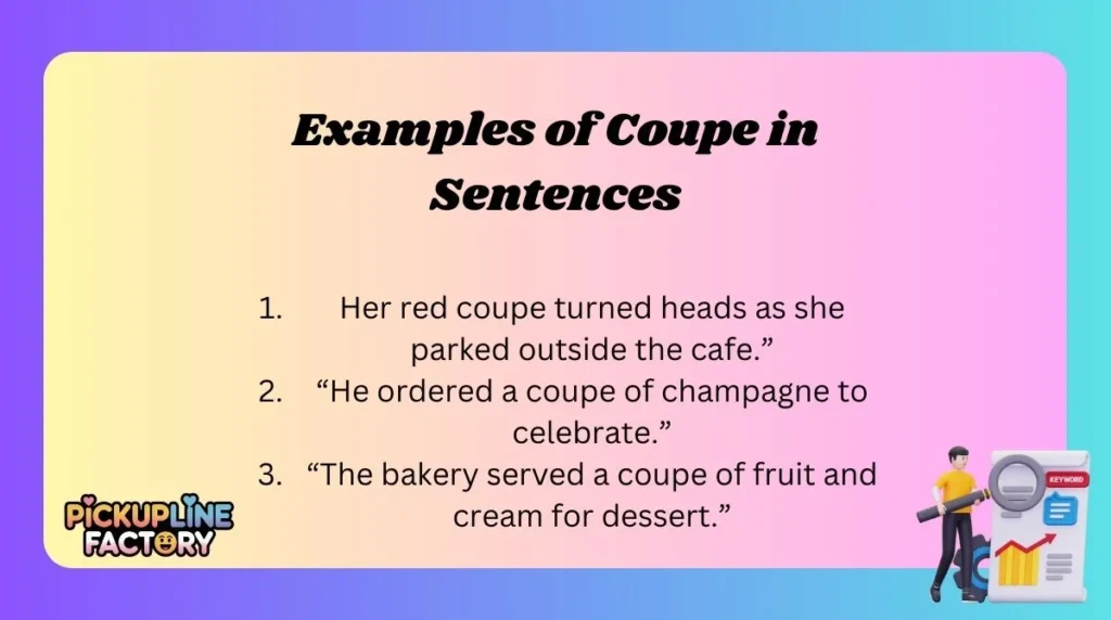 Examples of Coupe in Sentences