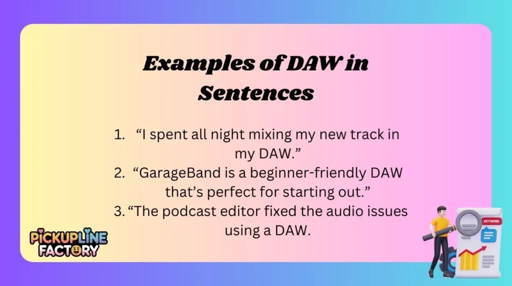 Examples of DAW in Sentences