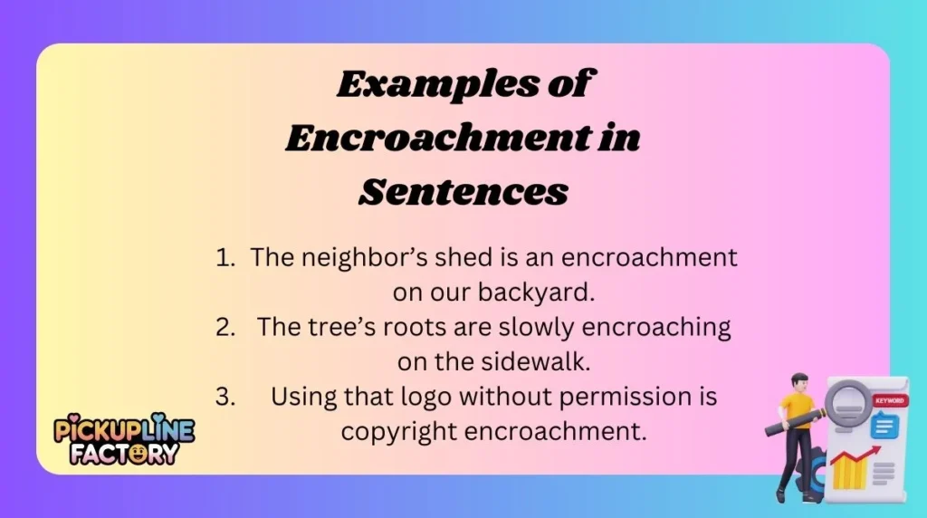 Examples of Encroachment in Sentences