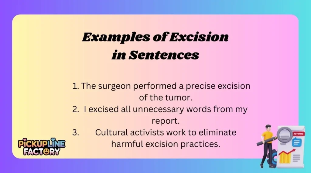 Examples of Excision in Sentences