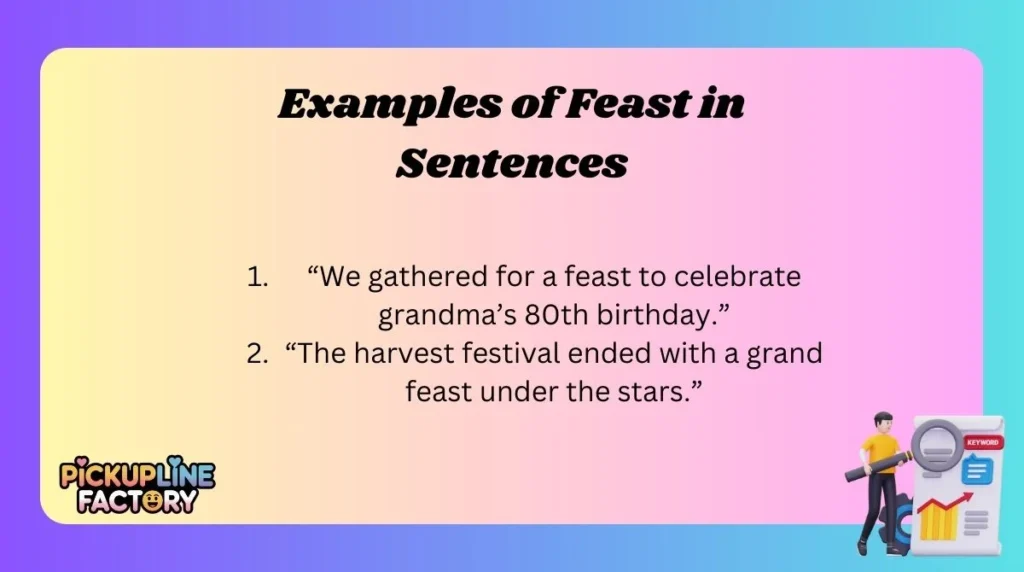Examples of Feast in Sentences