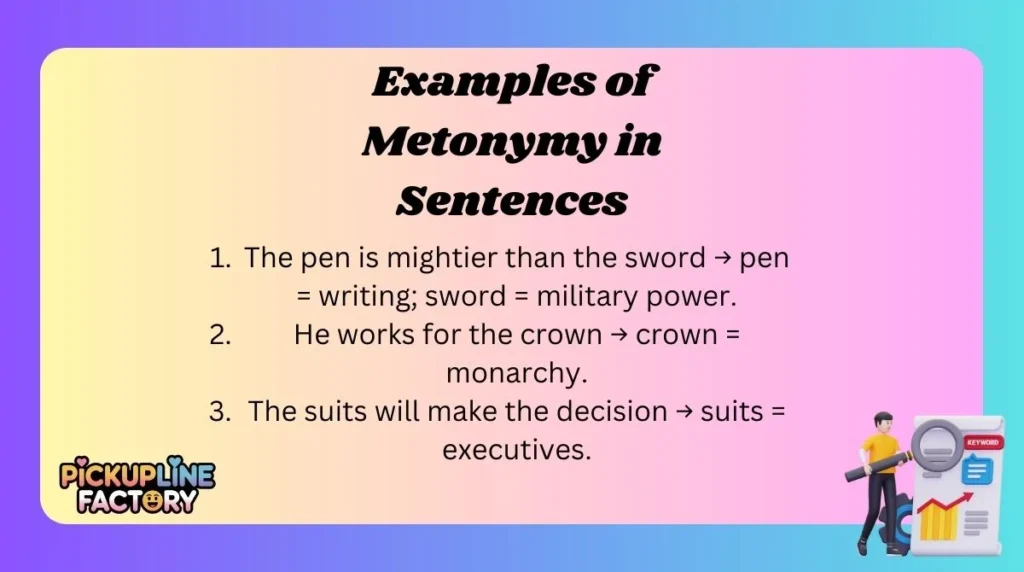 Examples of Metonymy in Sentences