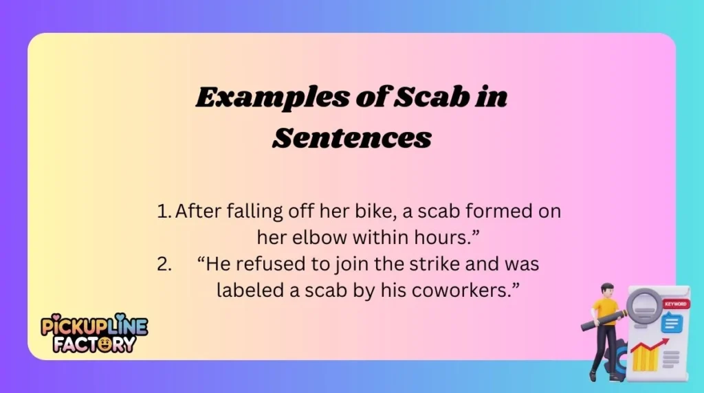 Examples of Scab in Sentences