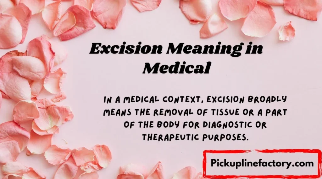 Excision Meaning in Medical