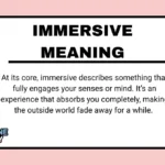 Immersive Meaning
