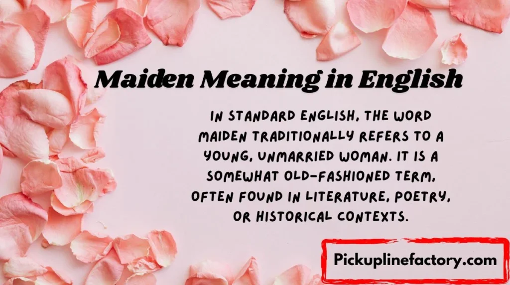 Maiden Meaning in English