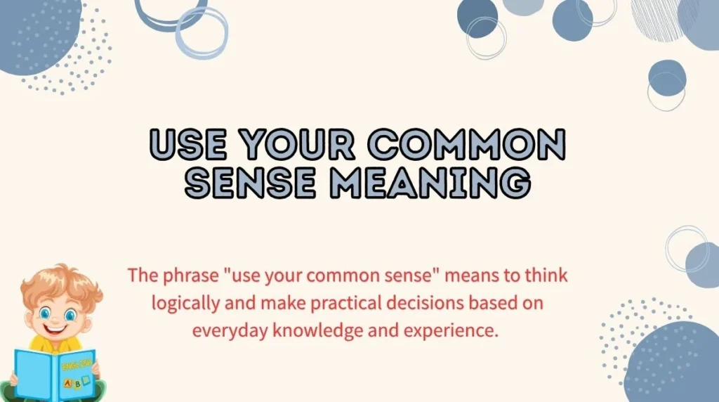Use Your Common Sense Meaning