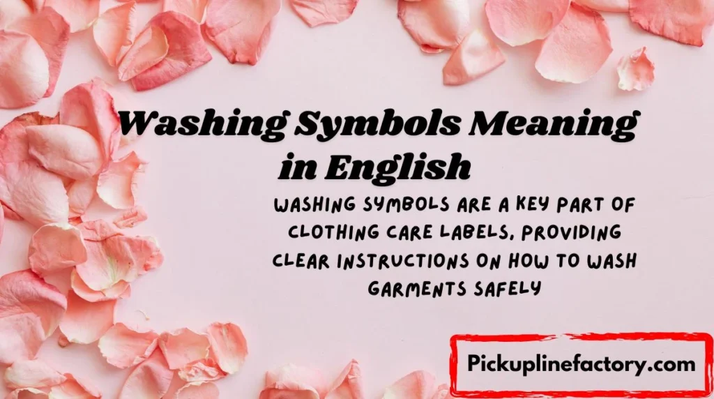 Washing Symbols Meaning in English