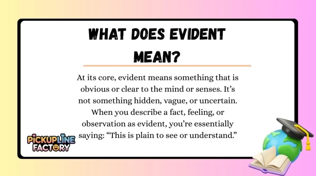 What Does Evident Mean?