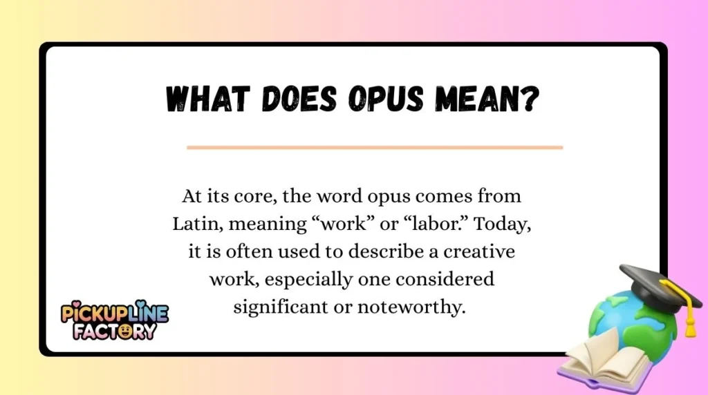 What Does Opus Mean?