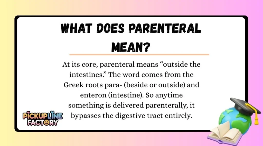 What Does Parenteral Mean?