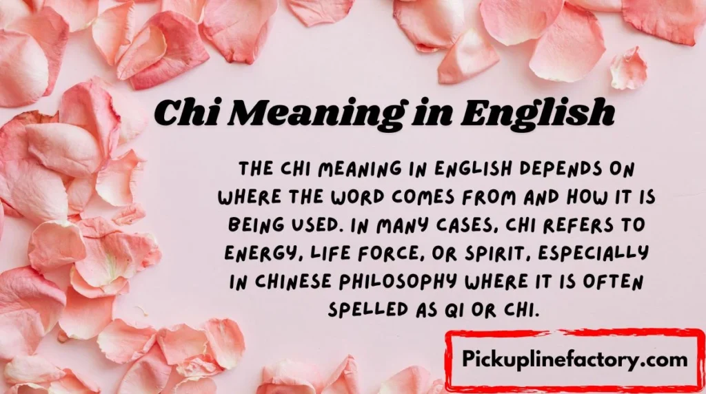 Chi Meaning in English