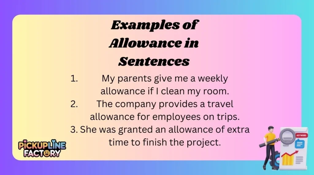 Examples of Allowance in Sentences