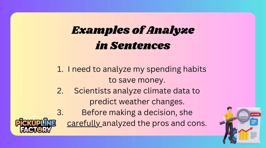 Examples of Analyze in Sentences