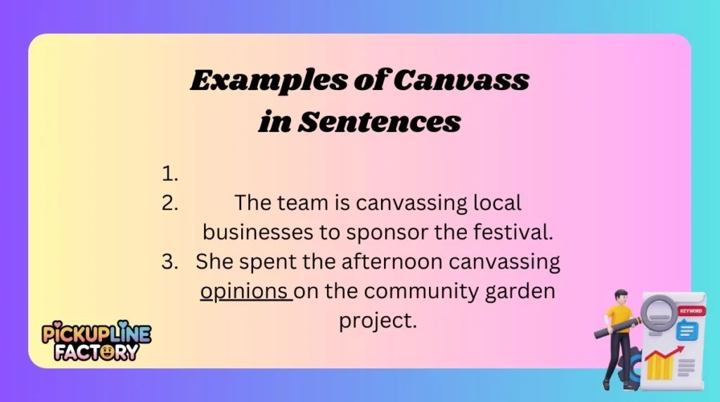 Examples of Canvass in Sentences