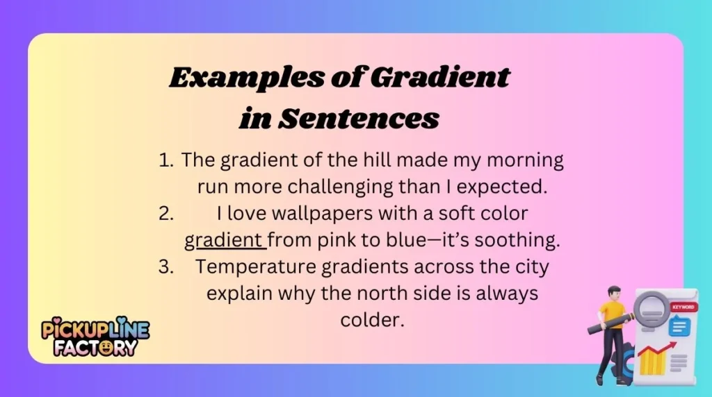 Examples of Gradient in Sentences