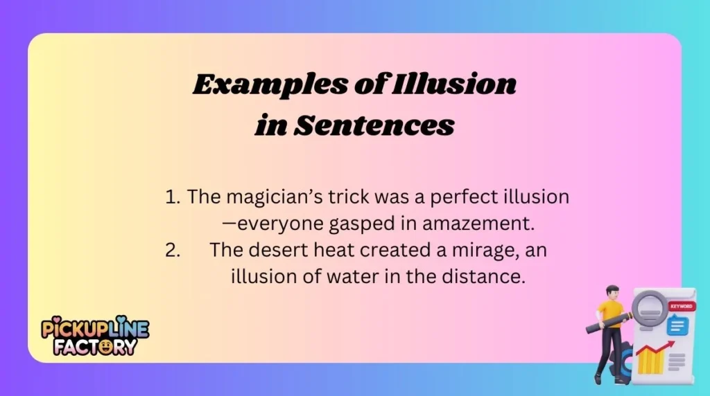 Examples of Illusion in Sentences