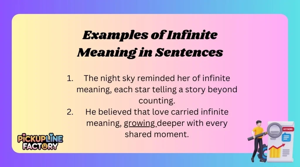 Examples of Infinite Meaning in Sentences