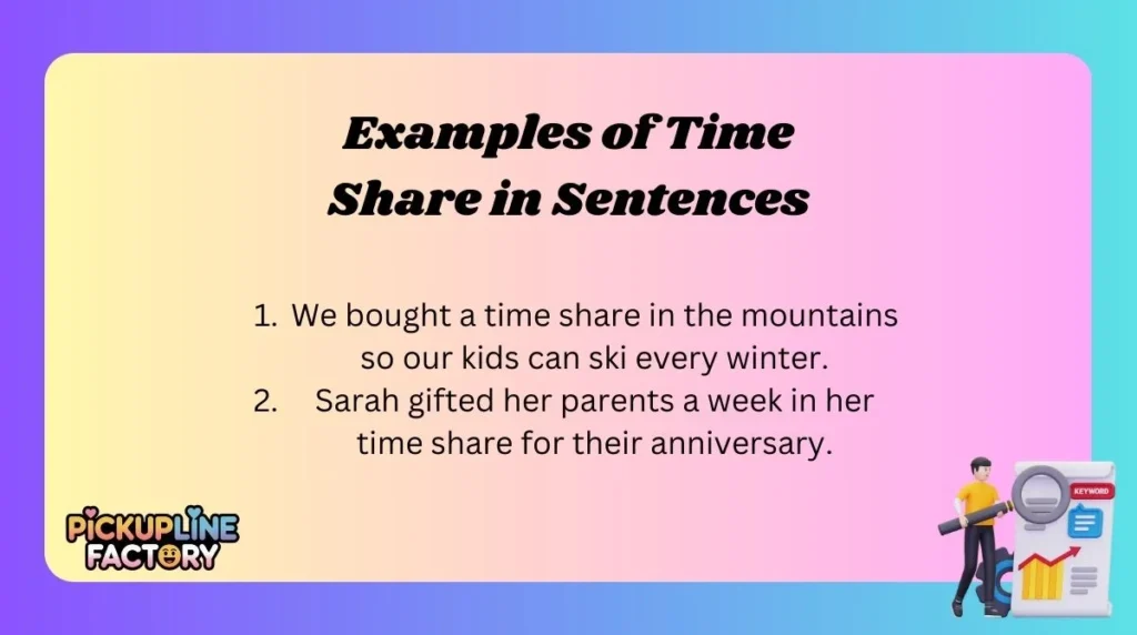 Examples of Time Share in Sentences