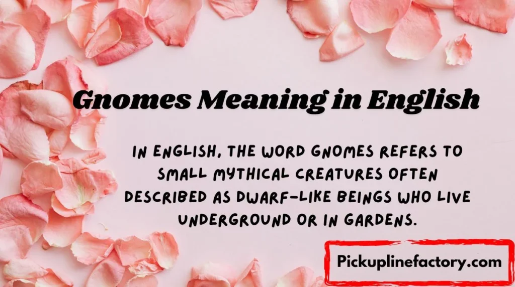 Gnomes Meaning in English
