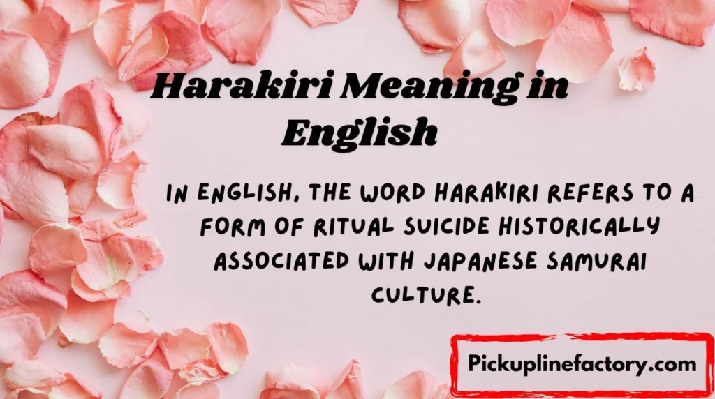 Harakiri Meaning in English