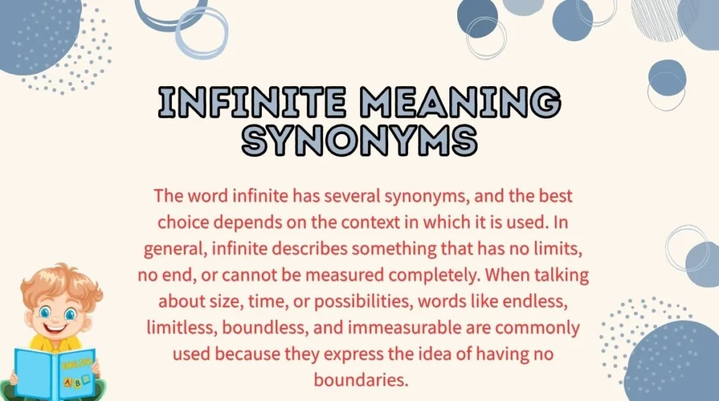 Infinite Meaning Synonyms
